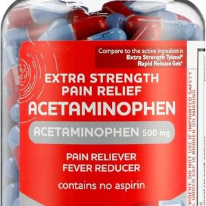 Amazon.com: Rite Aid Extra Strength 500 mg Acetaminophen Pain Relief, cápsulas de gel de liberación rápida – 225 unidades | Alivio del dolor, alivio del